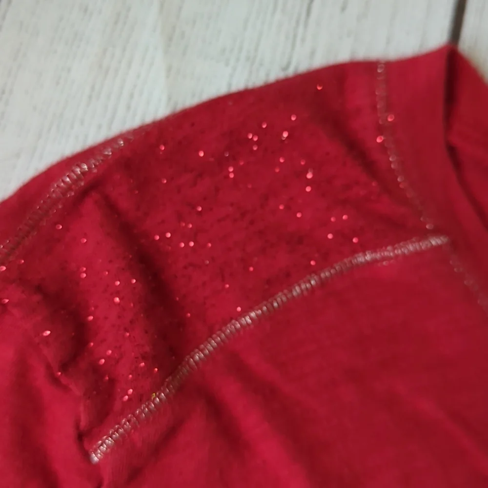 Justice Red Long Sleeve T-Shirt - Size 8